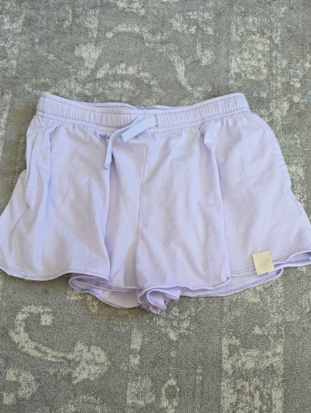 United Colors Of Benetton Girls Lavender Drawstring Athletic Shorts